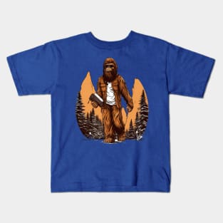 Dope Sasquatch in Nature Kids T-Shirt